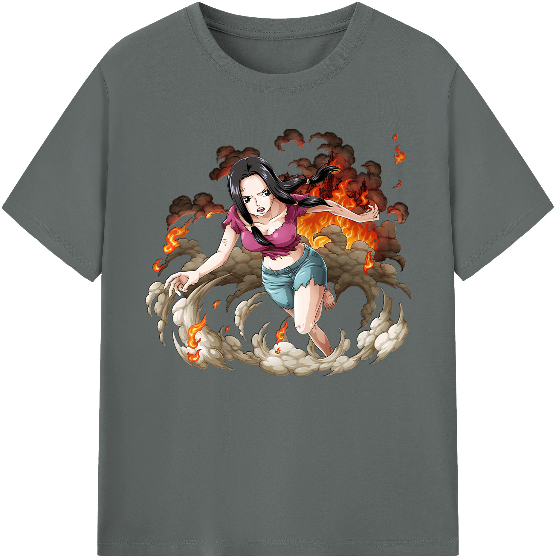 ワンピース ニコ・ロビン ONE PIECE Nico Robin 綿100％ メンズ半袖Tシャツ｜肌触りやわらか＆通気性